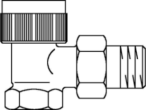 Bild von OVENTROP Thermostatventil „AV 9“ DN 10, PN 10, Eck, Art.Nr. : 1183703