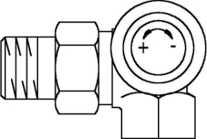 Bild von OVENTROP Thermostatventil „A“ DN 15, PN 10, Winkel-Eck rechts, Art.Nr. : 1181393