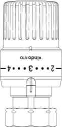 Bild von OVENTROP Thermostat „vindo RTD“ für RTD-Ventile der Fa. Danfoss, Art.Nr. : 1613066