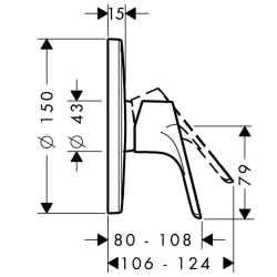 Bild von HANSGROHE Focus Einhebel-Brausemischer Unterputz,  31965000