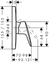 Bild von HANSGROHE Logis Einhebel-Brausemischer Unterputz,  71605000