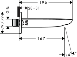 Bild von HANSGROHE PuraVida Wanneneinlauf,  15412000