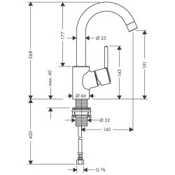 Bild von HANSGROHE Talis S Einhebel-Waschtischmischer DN15,  32070000