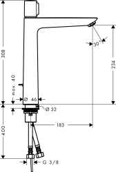 Bild von HANSGROHE Talis Select E Einhebel-Waschtischmischer 240 mit Zugstangen-Ablaufgarnitur,  71752000