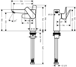 Bild von HANSGROHE Talis E Einhebel-Waschtischmischer 150 ohne Ablaufgarnitur,  71755000