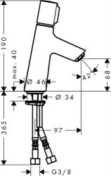 Bild von HANSGROHE Talis Select S Waschtischmischer 80 ohne Ablaufgarnitur,  72041000