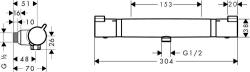 Bild von HANSGROHE Brausenthermostat Aufputz,  13120000