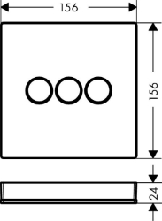 Bild von HANSGROHE ShowerSelect Glas Ventil Unterputz für 3 Verbraucher,  15736600