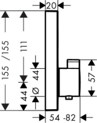 Bild von HANSGROHE ShowerSelect Thermostat Unterputz für 1 Verbraucher,  15762000