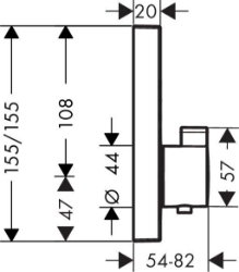 Bild von HANSGROHE ShowerSelect Thermostat Unterputz für 2 Verbraucher,  15763000