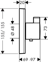 Bild von HANSGROHE ShowerSelect Thermostat Highflow Unterputz,  15760000