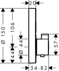 Bild von HANSGROHE ShowerSelect S Thermostat Unterputz für 2 Verbraucher,  15743000