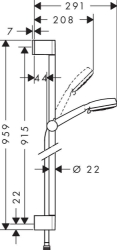 Bild von HANSGROHE Crometta 100 Multi Shower Set 0,90m,  26656400