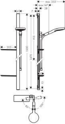 Bild von HANSGROHE Raindance Select S 120 3jet / Unica' E Brausestange 1,50 m set,  27646000