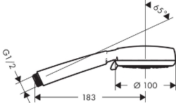 Bild von HANSGROHE Crometta 100 Vario Handbrause,  26824400