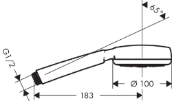 Bild von HANSGROHE Crometta 100 1jet Handbrause,  26825400