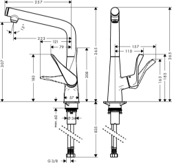 Bild von HANSGROHE Metris Select Einhebel-Küchenmischer 320,  14883000