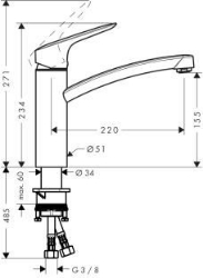 Bild von HANSGROHE Logis Einhebel-Küchenmischer 160 CoolStart Eco,  71839000