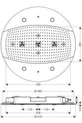 Bild von HANSGROHE Raindance Rainmaker Ø 600 mm Air 3jet Kopfbrause mit Beleuchtung,  26117000