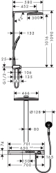 Bild von HANSGROHE Rainmaker Select 460 3jet Showerpipe,  27106400