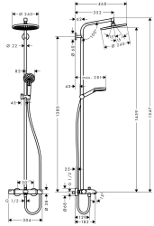 Bild von HANSGROHE Crometta S 240 Showerpipe Wanne,  27320000