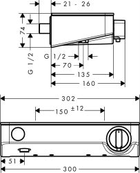 Bild von HANSGROHE ShowerTablet Select 300 Brausethermostat Aufputz,  13171400