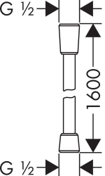 Bild von HANSGROHE Isiflex Brauseschlauch 1,60 m,  28276000