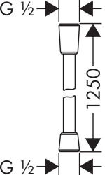 Bild von HANSGROHE Isiflex Brauseschlauch 1,25 m,  28272000