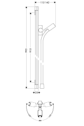 Bild von HANSGROHE PuraVida Unica Brausestange 0,90 m,  27844000