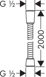 Bild von HANSGROHE Sensoflex Metallbrauseschlauch 2,00 m,  28134000