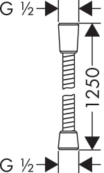 Picture of HANSGROHE Sensoflex Metallbrauseschlauch 1,25 m,  28132000