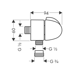 Bild von HANSGROHE Fixfit Stop Absperrventil DN15,  27452000