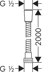 Bild von HANSGROHE Metaflex Brauseschlauch 2,00 m,  28264000