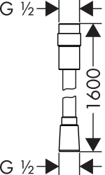 Bild von HANSGROHE Isiflex Brauseschlauch 1,60 m mit Volumenkontrolle,  28248000