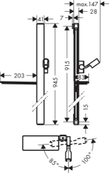 Bild von HANSGROHE Unica'E Brausestange 0,90 m,  27640000