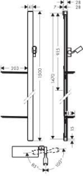 Bild von HANSGROHE Unica'E Brausestange 1,50 m,  27645000