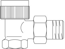 Bild von OVENTROP Thermostatventil „AV 9“ DN 15, PN 10, Eck, Art.Nr. : 1183704