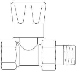 Bild von OVENTROP Handregulierventil „HR“ DN 20, PN 10, Durchgang, Handrad weiß, Art.Nr. : 1190606