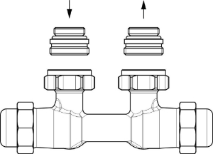 Bild von OVENTROP Multiflex FQ Verschraubung für G 1/2 IG, Eck links, G 1/2 AG x 3/4 AG, Art.Nr. : 1015874