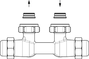 Bild von OVENTROP Multiflex FQ Verschraubung für G 3/4 AG, Eck rechts, G 3/4 ÜM x 3/4 AG, Art.Nr. : 1015805