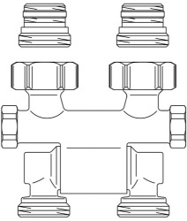 Bild von OVENTROP ZB-Absperrverschraubung „Multiflex F“ G ½ AG x G ¾ AG, Ms, vernickelt, weichdichtend, schwenkbar, Art.Nr. : 1015781