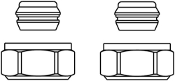 Bild von OVENTROP Klemmringverschraubung „Ofix CEP“ 2-fach für G ¾ AG für Kupferrohre, 12 mm, Art.Nr. : 1016861