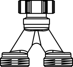 Bild von OVENTROP Duo-Anschlussstück für den Anschluss von zwei Heizkreisen, Art.Nr. : 1022655