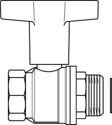 Bild von OVENTROP Kugelhahn für „Multidis SFI“ Verteiler, flachdichtend, DN 50, Art.Nr. : 1406586