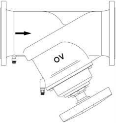 Bild von OVENTROP Strangregulierventil „Hydrocontrol VFN“ DN 250, Flansch/DIN, 2 Messventile, Sphäroguss, Art.Nr. : 1062457