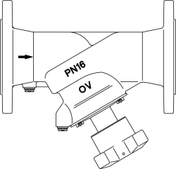 Bild von OVENTROP Strangabsperrventil „Hydrocontrol AFC“ DN 80, Flansch/DIN, Art.Nr. : 1062052