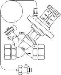 Bild von OVENTROP Differenzdruckregler „Hydromat DTR“ 50-300 mbar, DN 20, PN 16, Art.Nr. : 1064606