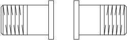 Bild von OVENTROP Tüllenanschluss-Set für „Hycocon/Hydrocontrol/Hydromat“ Set 7 = 2 Tüllen mit AG, R 1¼ für Ventil DN 32, Art.Nr. : 1061495