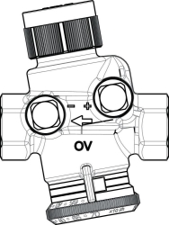 Bild von OVENTROP Regulierventil „Cocon QTZ“ ohne Messventile DN 25, PN 25, 300-2000 l/h, Art.Nr. : 1147308