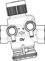 Bild von OVENTROP Regulierventil „Cocon QTZ“ mit Messventilen DN 25, PN 25, 300-2000 l/h, Art.Nr. : 1149308